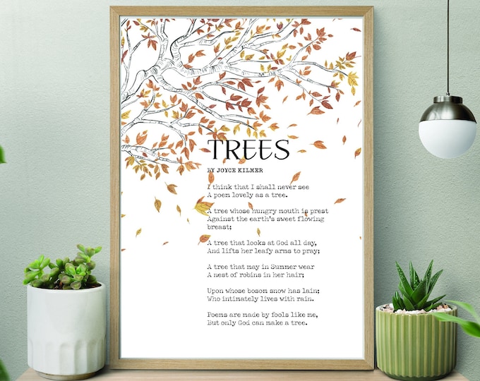 Trees Poem - Etsy