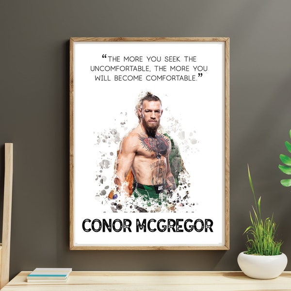 Conor McGregor Mixed Martial Artist | Printable poster | motivational quote | Fathers Day | Print | fans gift JPG & PDF,High quality