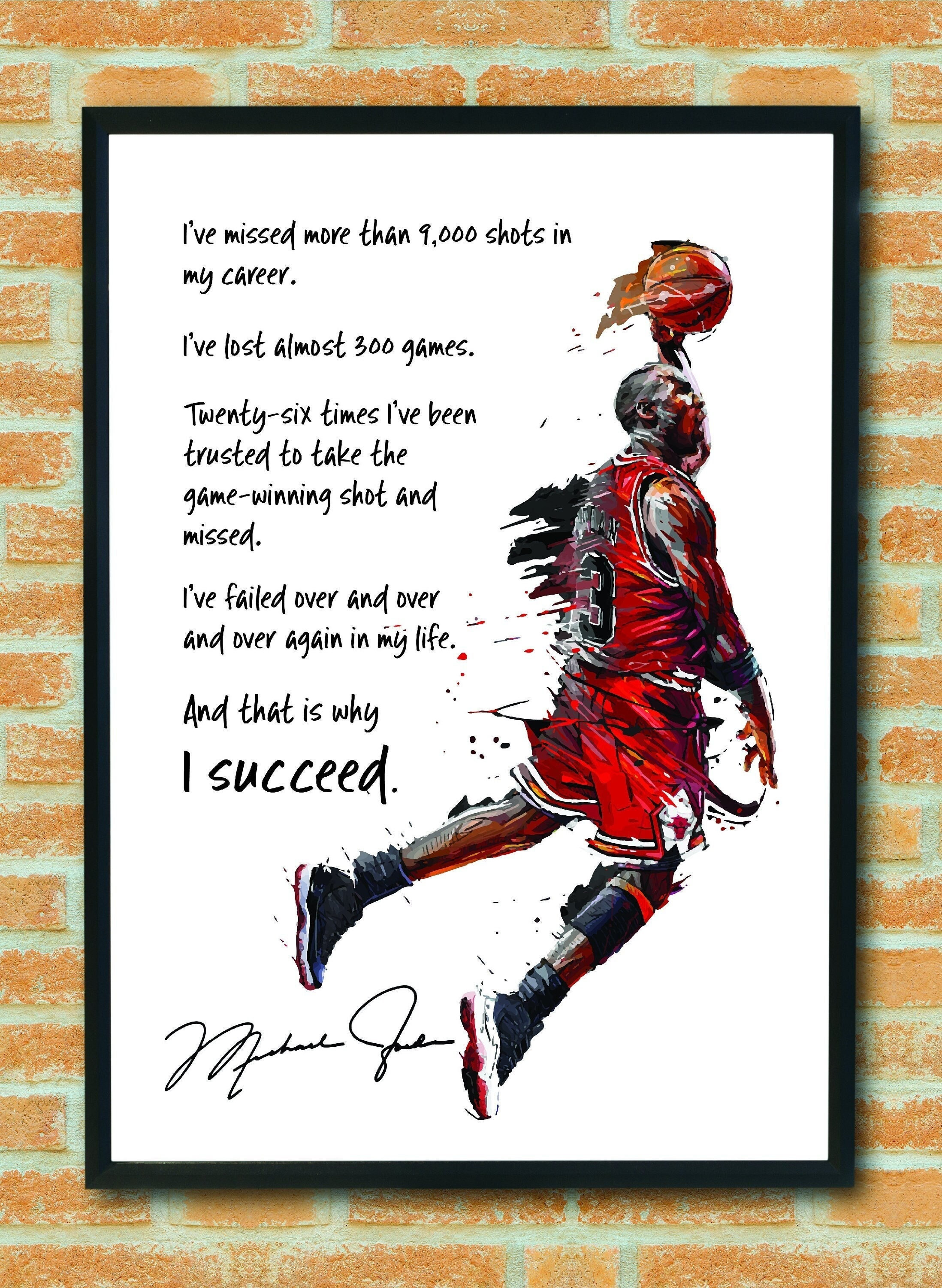 Michael Jordan Shooting Over Another Player Wood Print