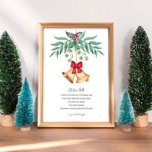 Christmas Bells Poem Henry Wadsworth Longfellow Christmas Decor Christmas Bells Poem Henry Wadsworth Longfellow Christmas Decor