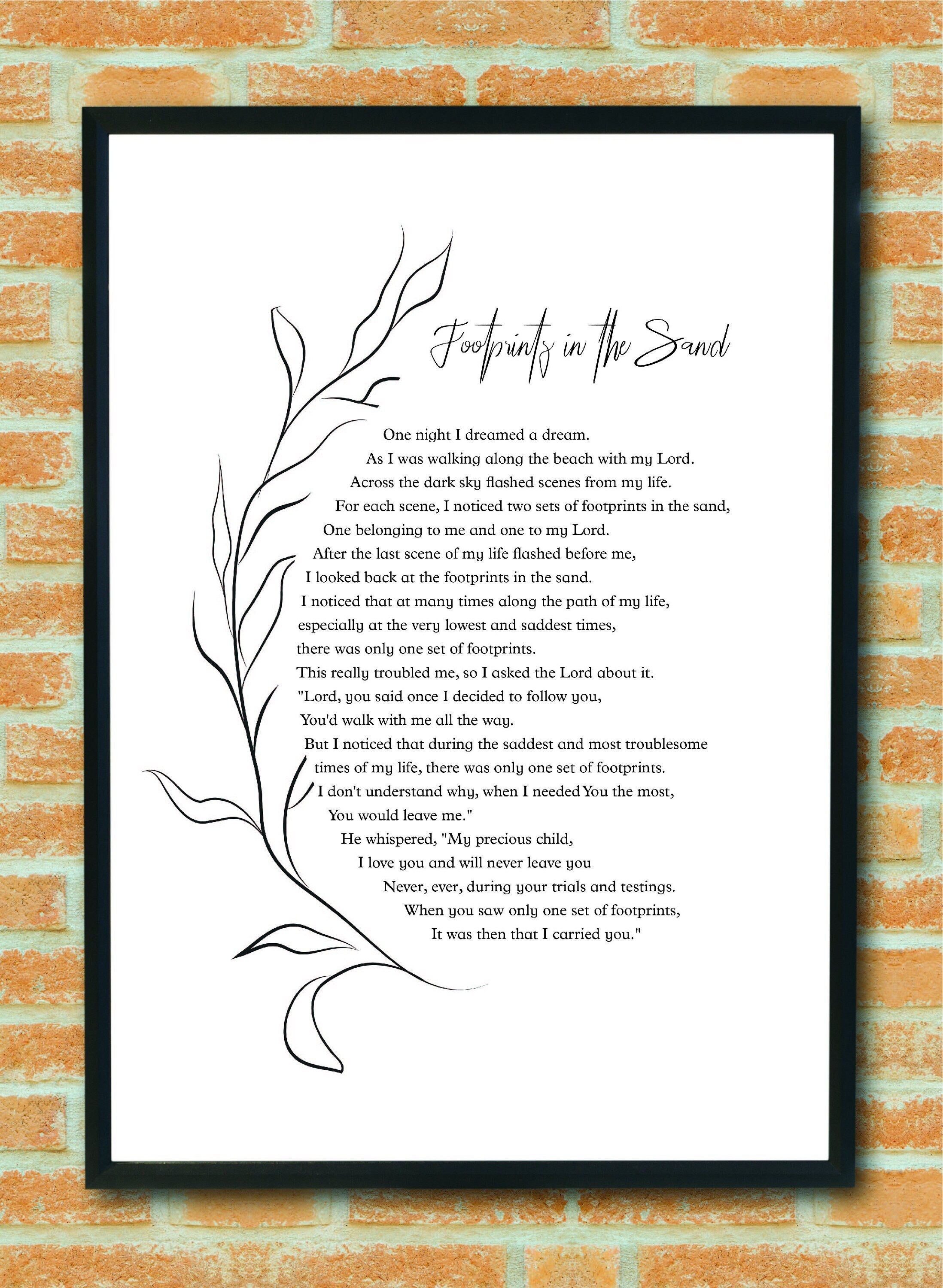 Footprints In The Sand Prayer Graphics