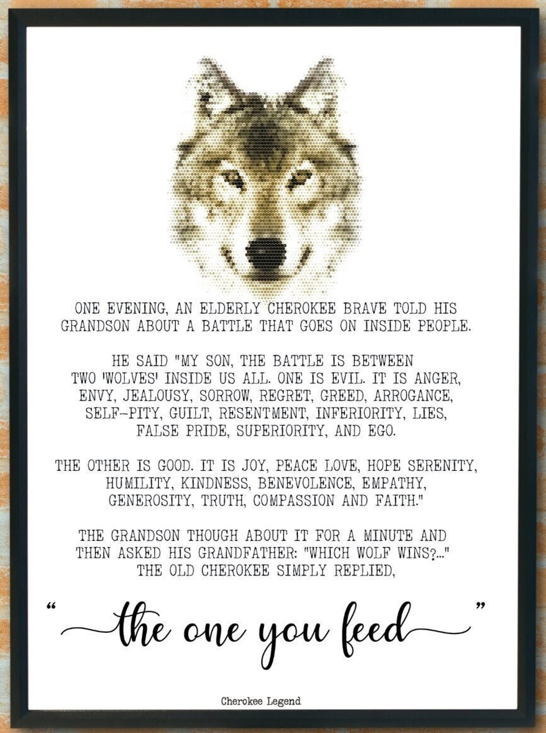Conquer Inner Conflict With Native American Tale Of Two Wolves Printable