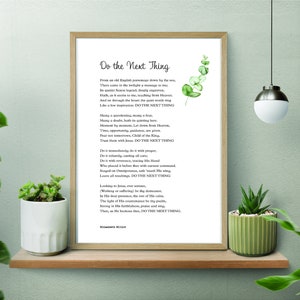 Do the Next Thing by Elisabeth Elliot Quote DIGITAL Poem - Etsy