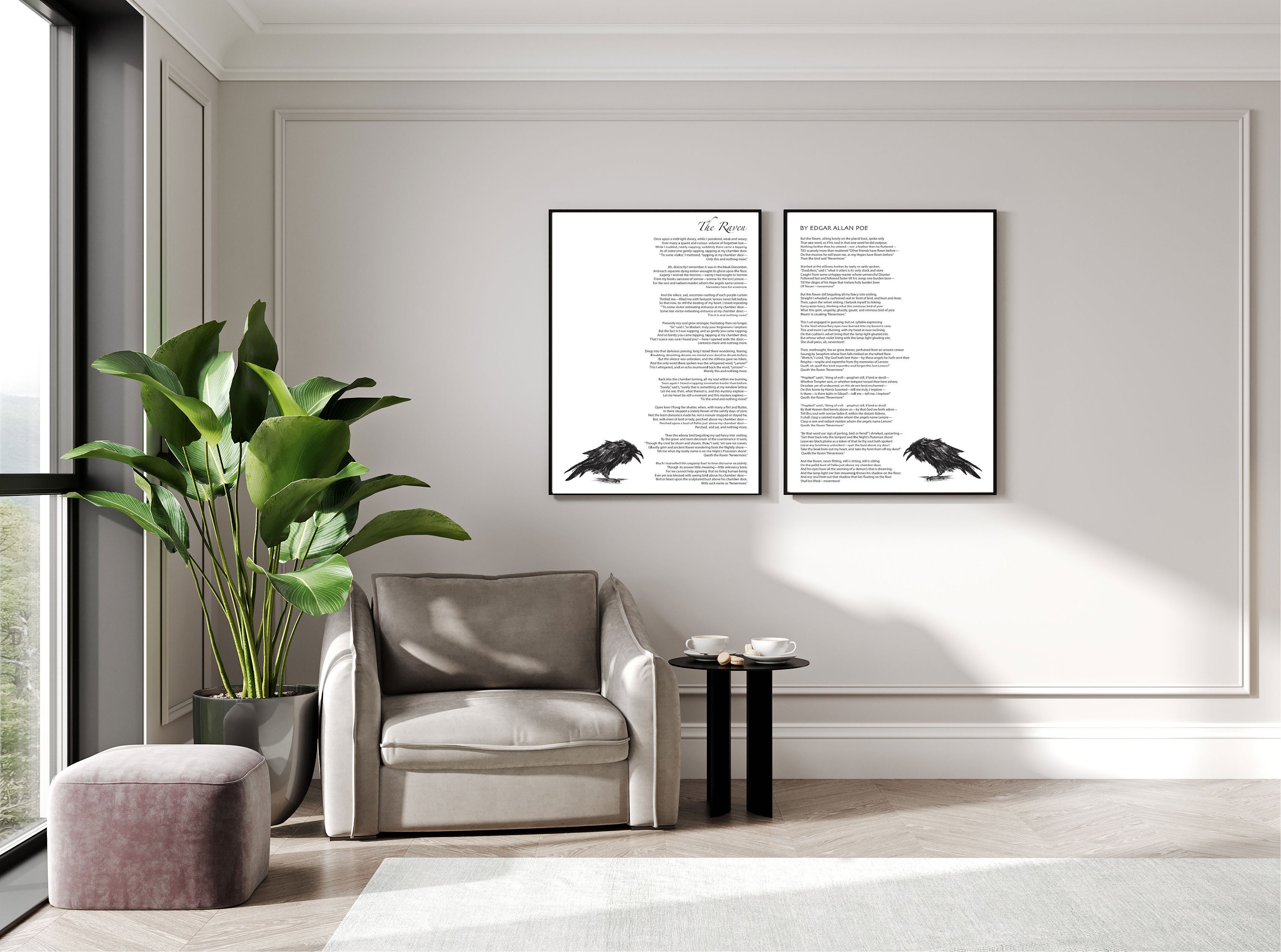 The Raven Complete Poem Printable Edgar Allan Poe Poem - Etsy Finland