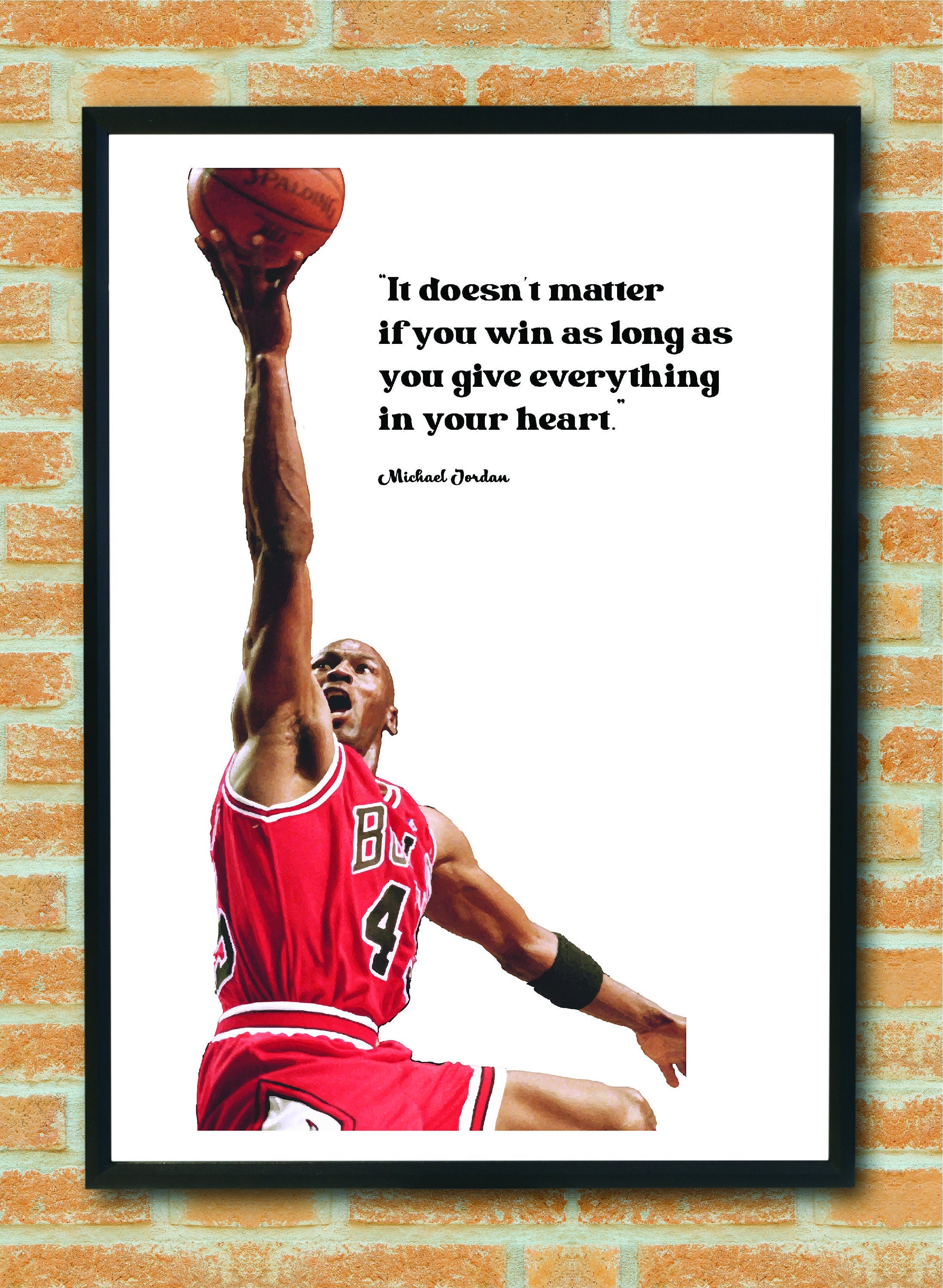 Michael Jordan Poster It Doesn't Matter Quote Success -  Israel