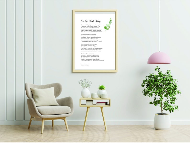 Do the Next Thing by Elisabeth Elliot Quote DIGITAL Poem - Etsy