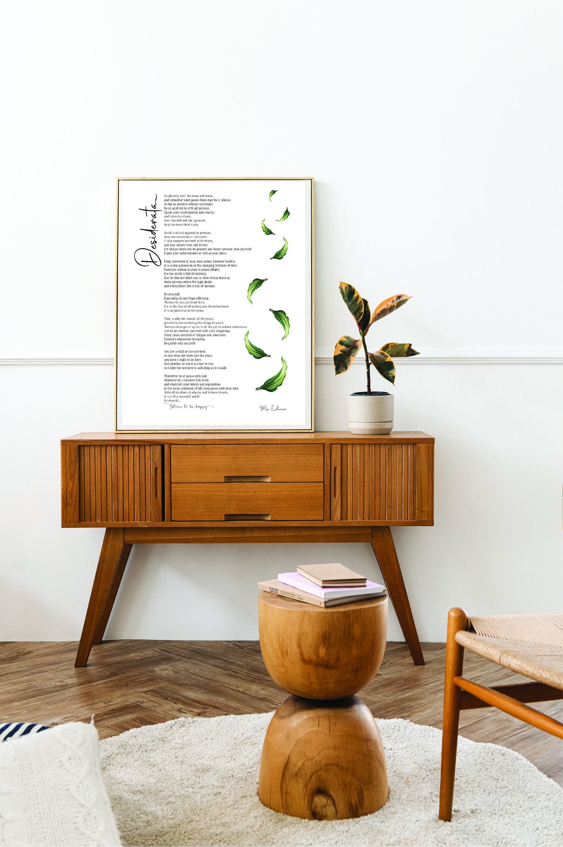 Desiderata Poem Art Print Minimalist Wall Art Home Decor Etsy Canada