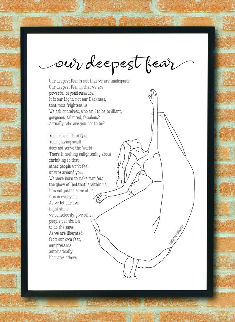 Our Deepest Fear Poem Marianne …
