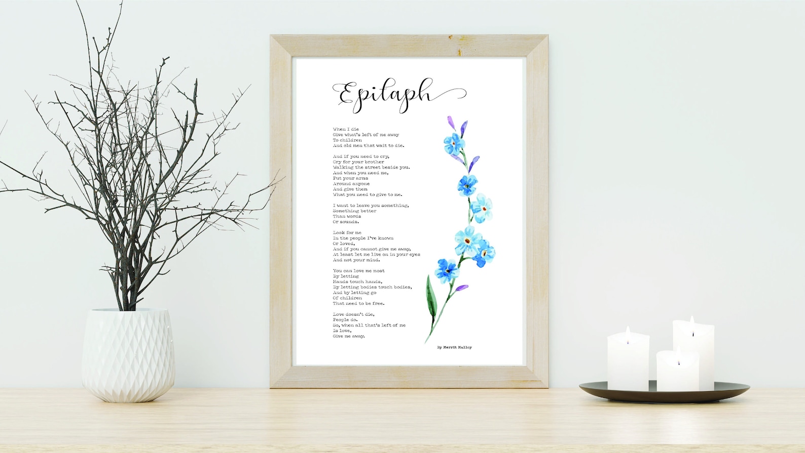 NCIS Poem on Death Epitaph Poem by Merrit Malloy When I - Etsy Canada