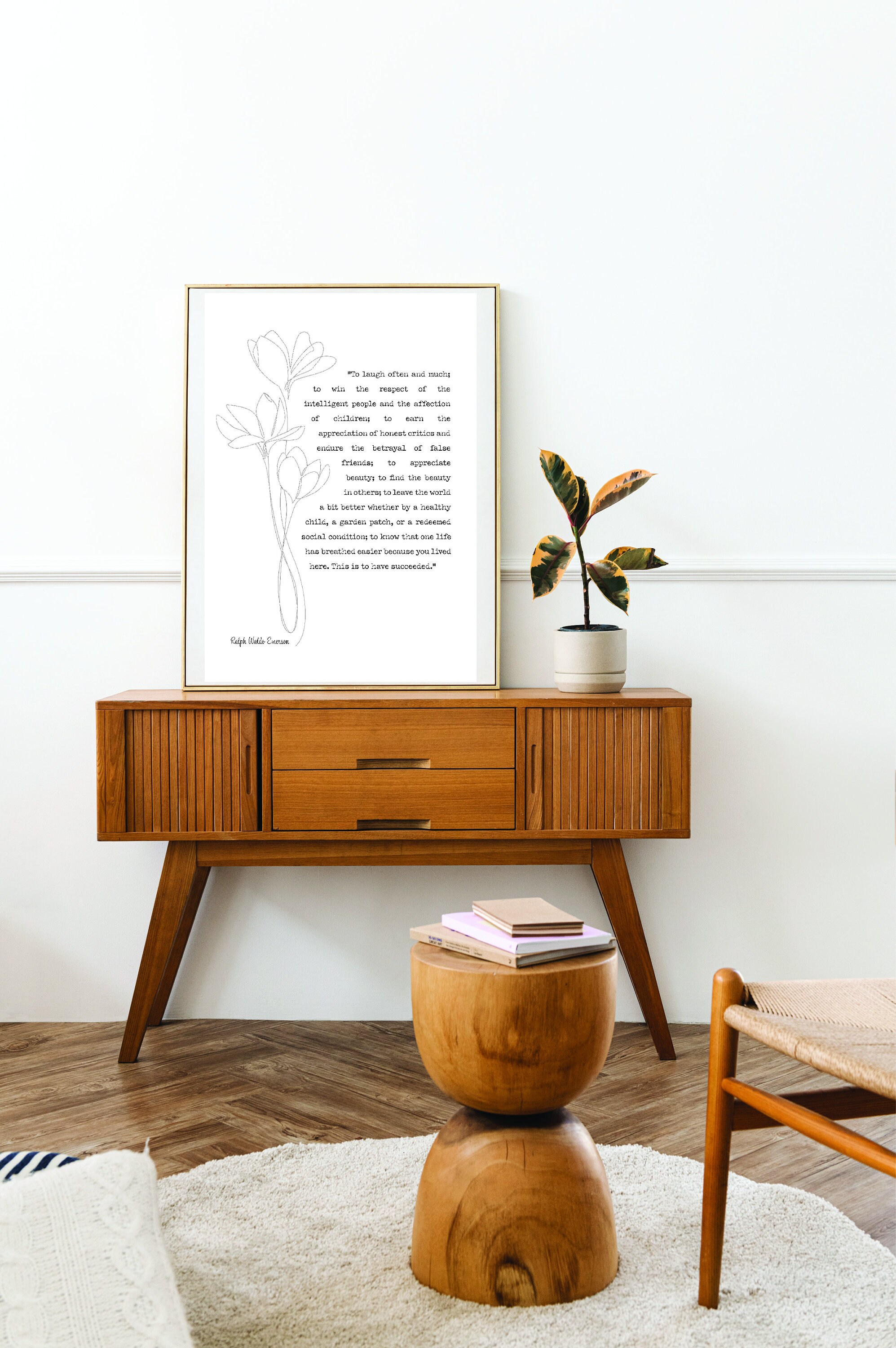 To Laugh Often and Much Ralph Waldo Emerson Poem Comfort - Etsy