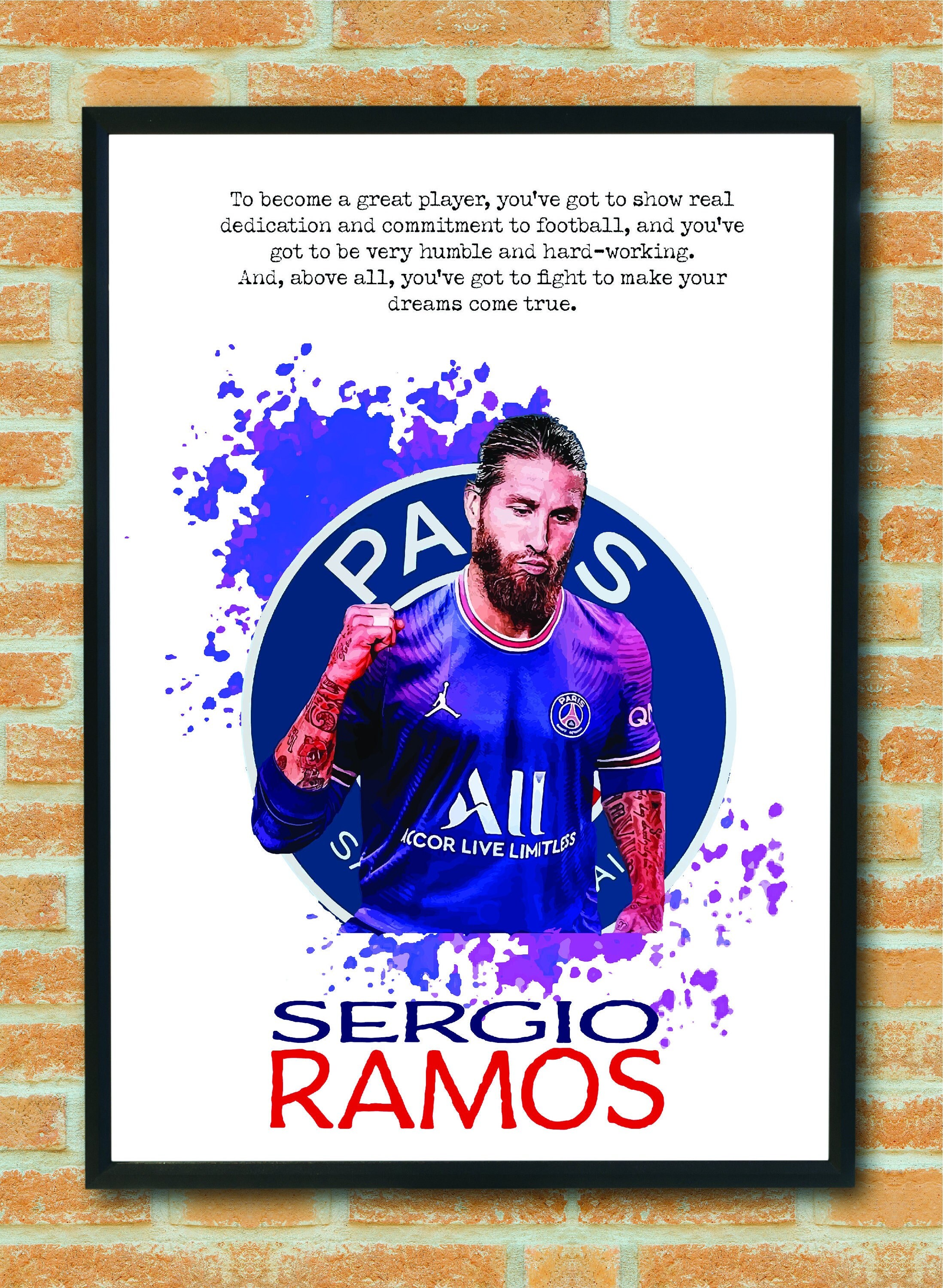 Sergio Ramos Soccer Printable Poster Motivational - Etsy Norway