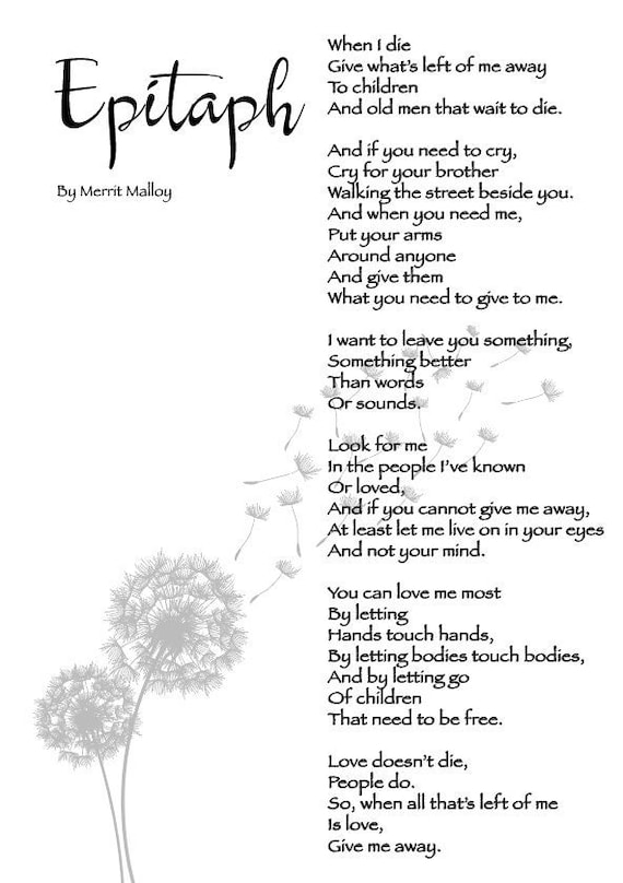 Epitaph By Merrit Malloy Printable Printable World Holiday