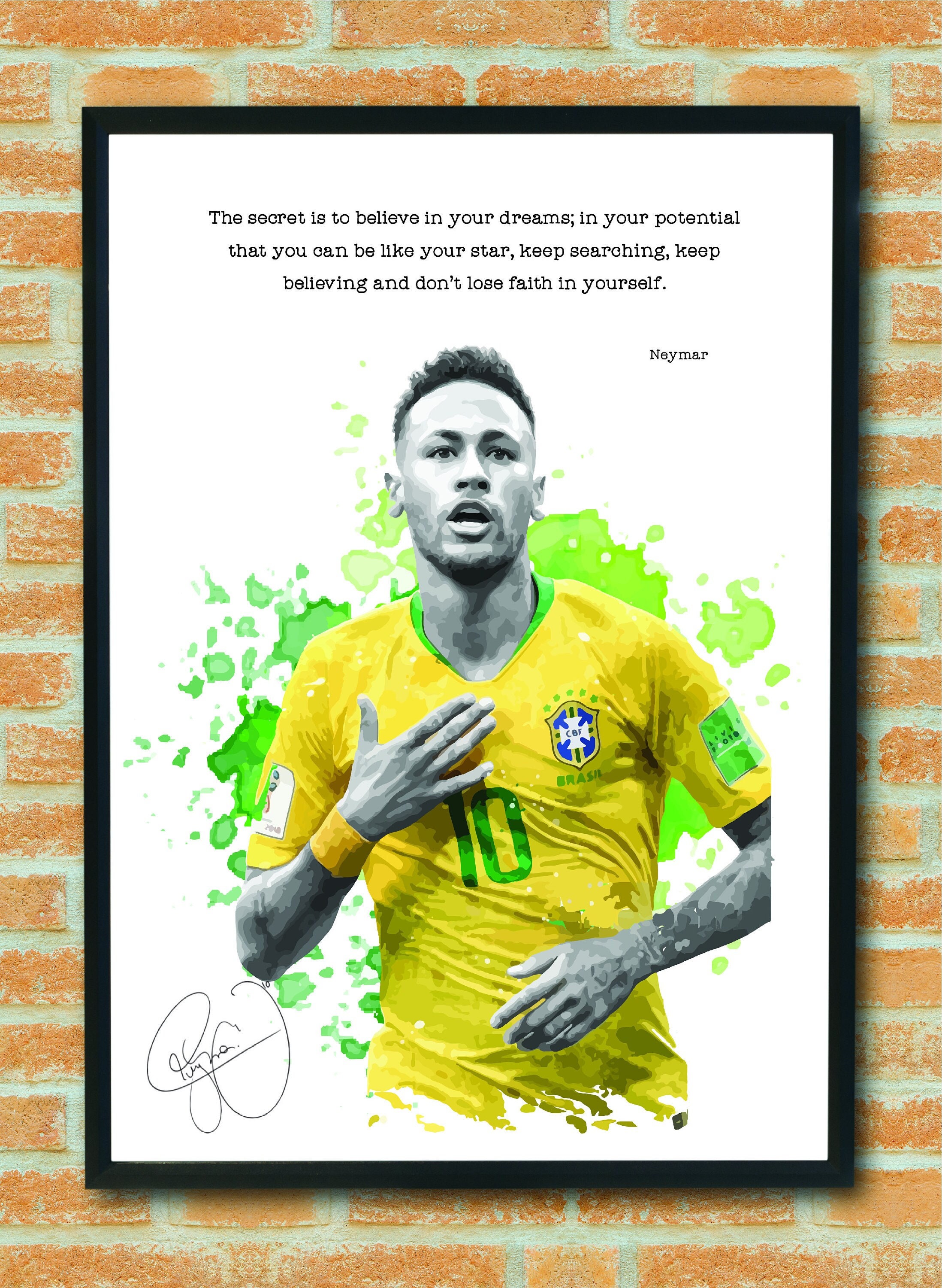 Neymar Football World Printable Poster - Etsy