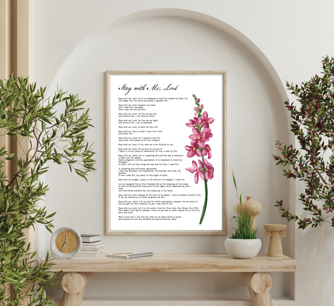Stay With Me Lord by Padre Pio, Printable Prayer Print, Housewarming ...