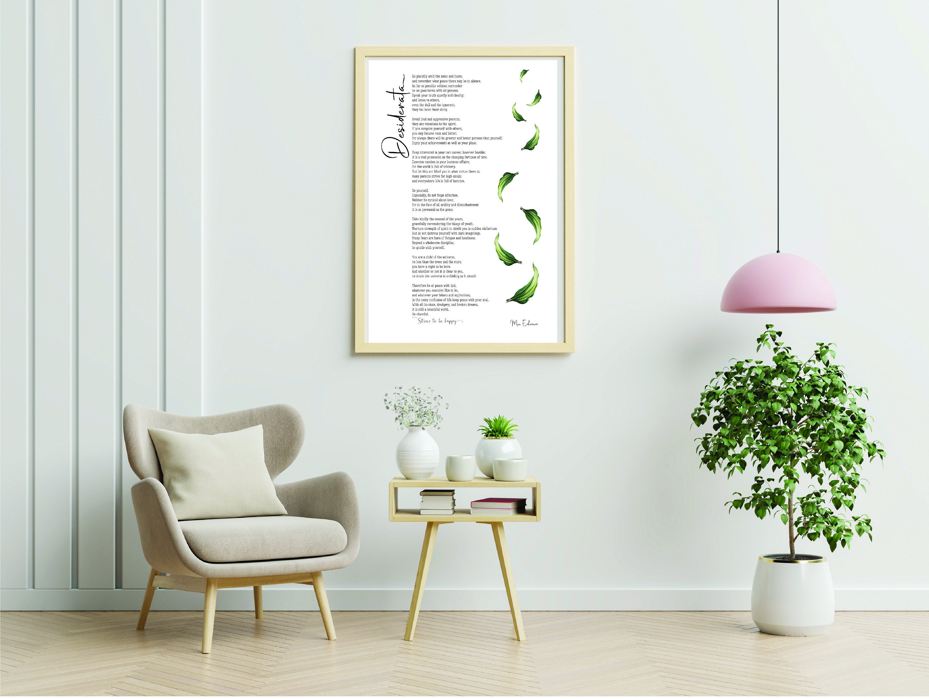 Desiderata Poem Art Print Minimalist Wall Art Home Decor Etsy Canada