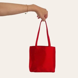 Retro Mini silk bag red Vintage handbag