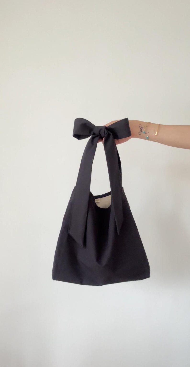 Black Bow Tote Bag