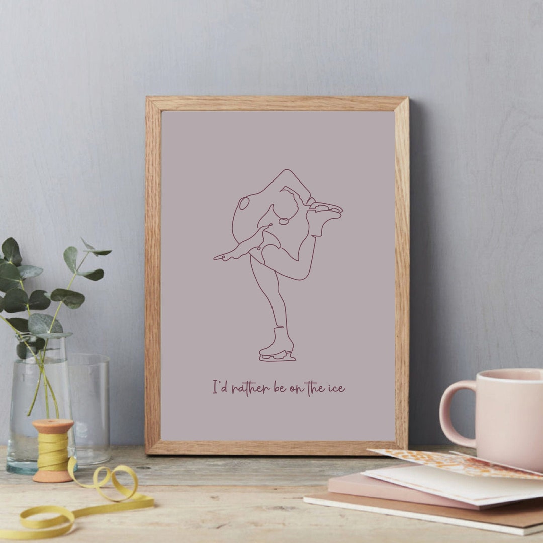 Ice / Figure Skating Wall Art Print Poster Ice Rink Skates Etsy