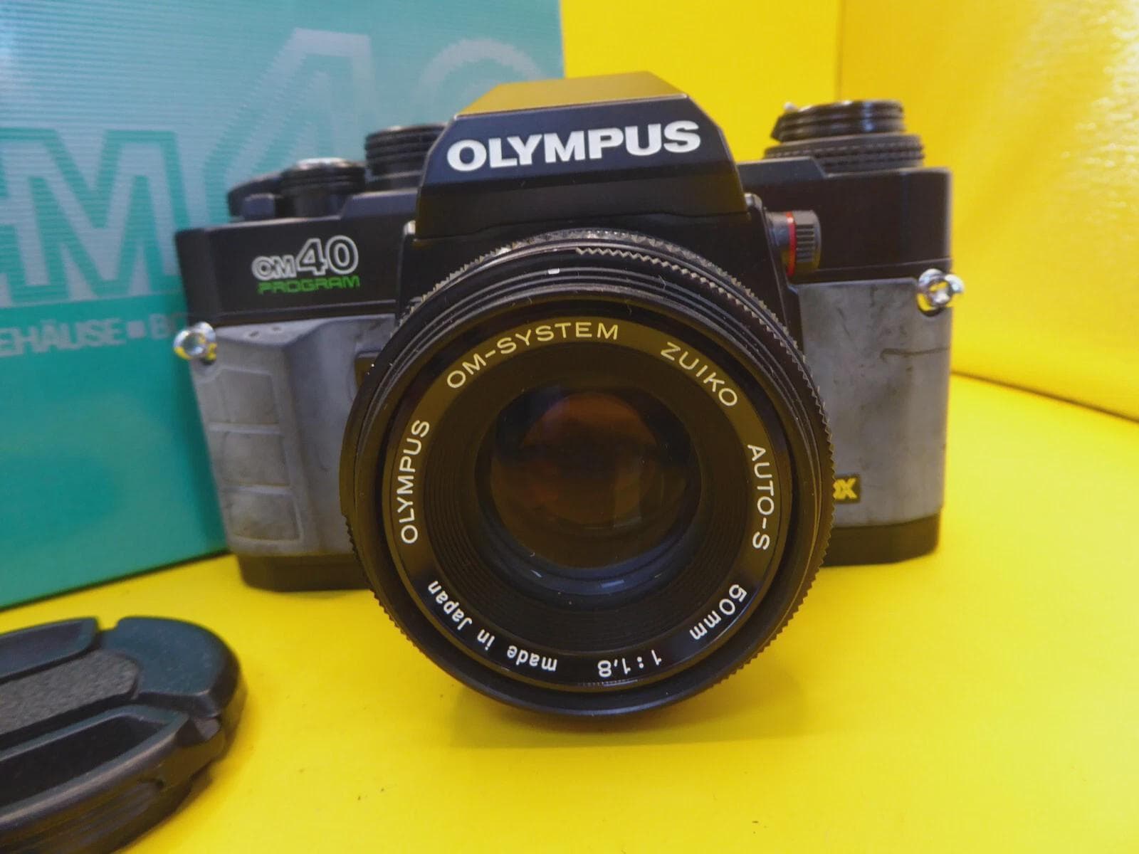 Olympus OM-40 Program 35mm Film Camera W/ 50mm F1.8 Zuiko Lens