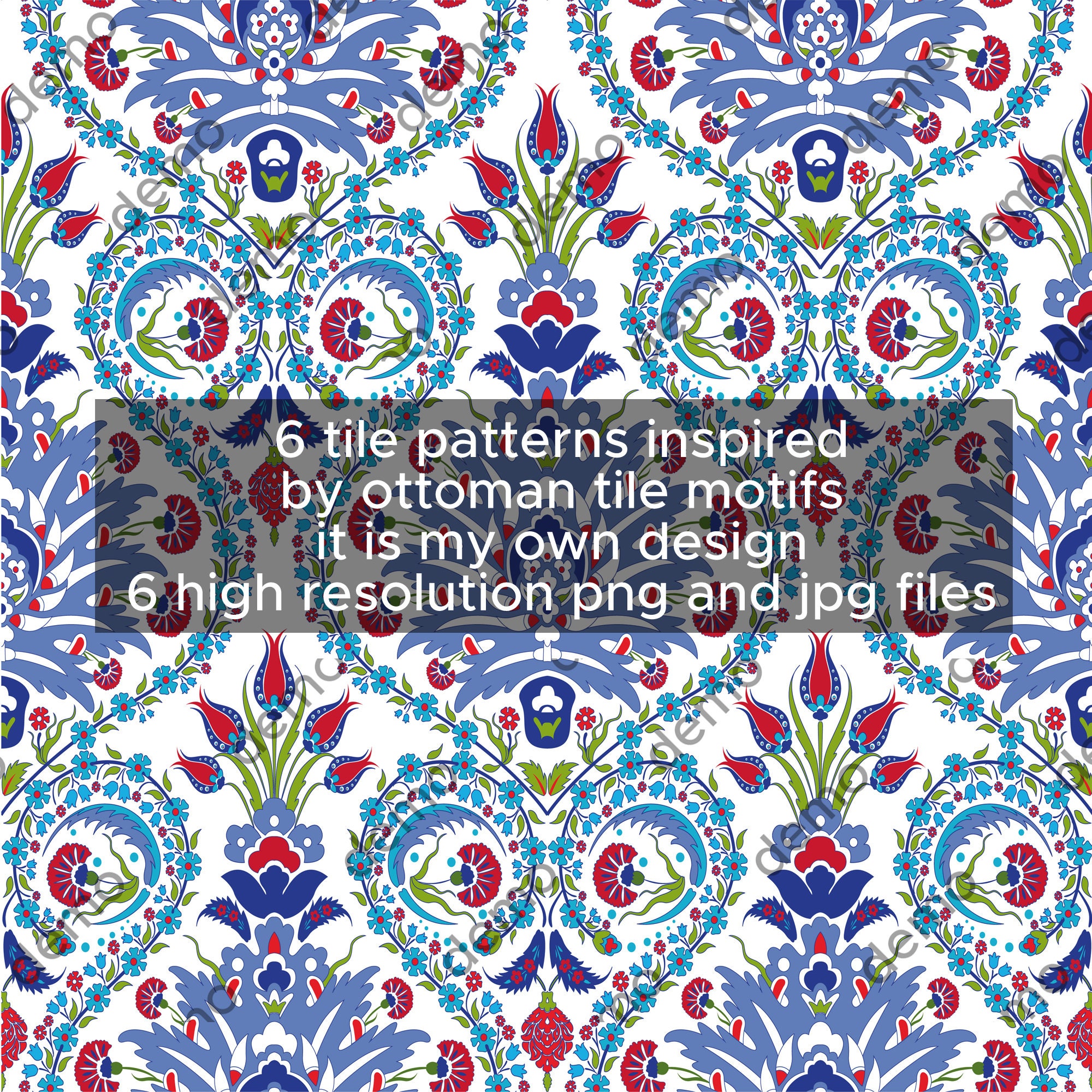6 Tile Patterns Inspired by Ottoman Tile Motifs It is My Own Design ...