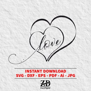 heart, love  - SVG / png / eps / psd / ai / dxf - instant download. Code: 149