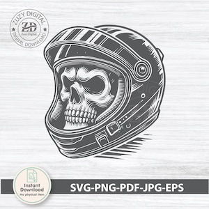 Motorcycle Helmet Skull Clipart – Biker Tattoo Design – Gothic Skull SVG – Dark Art Line Drawing – Printable Skull Art – Digital Download