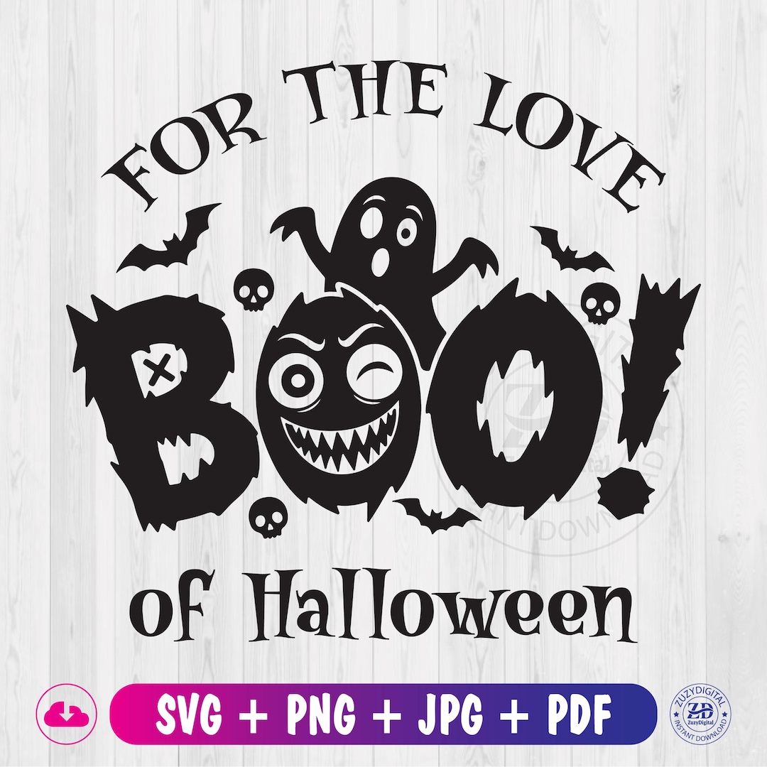 Spooky Halloween BOO Graphic Design - Clipart for T-shirts, Stickers ...