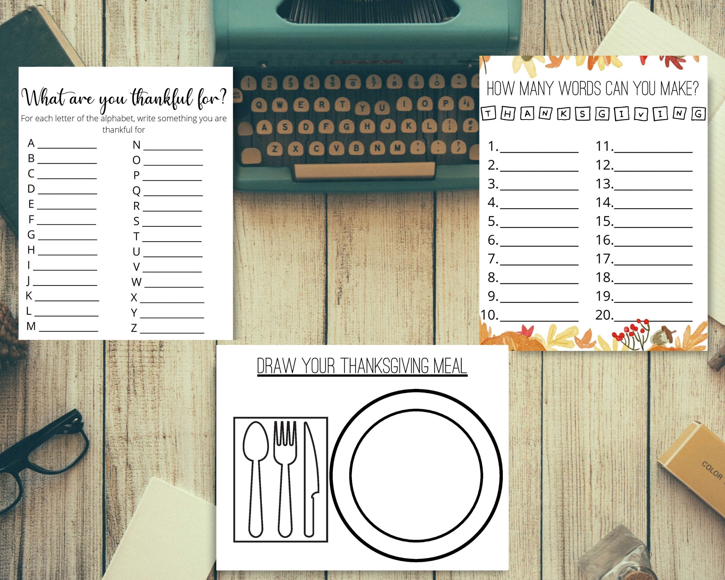thanksgiving day worksheets bundle for kids fall busy book etsy