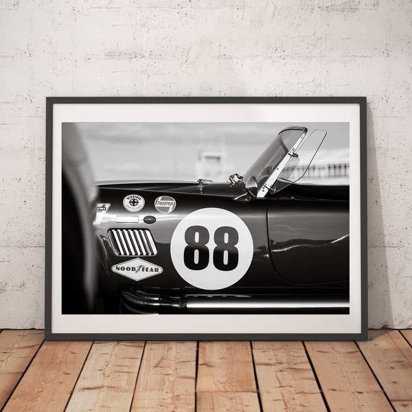 Shelby Cobra Classic Car Wall Art - Regalo para amantes de los coches con impresión de bellas artes
