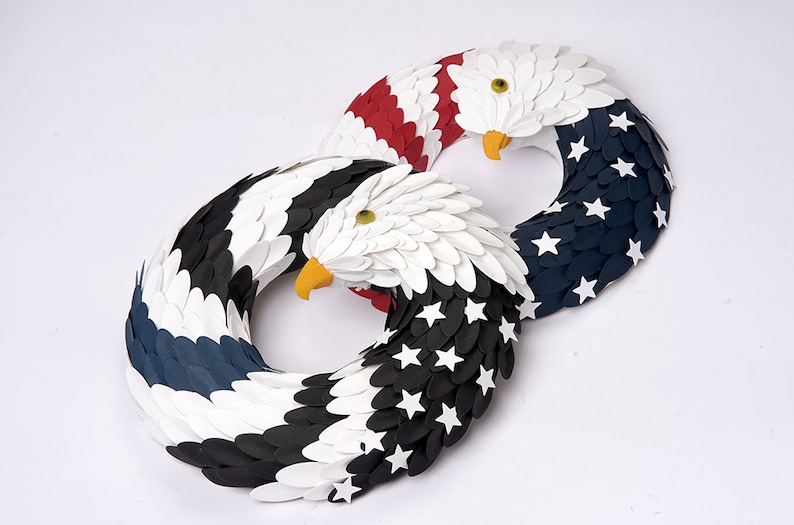 American Eagle Wreath Patriotic Wreath For Front Door Etsy