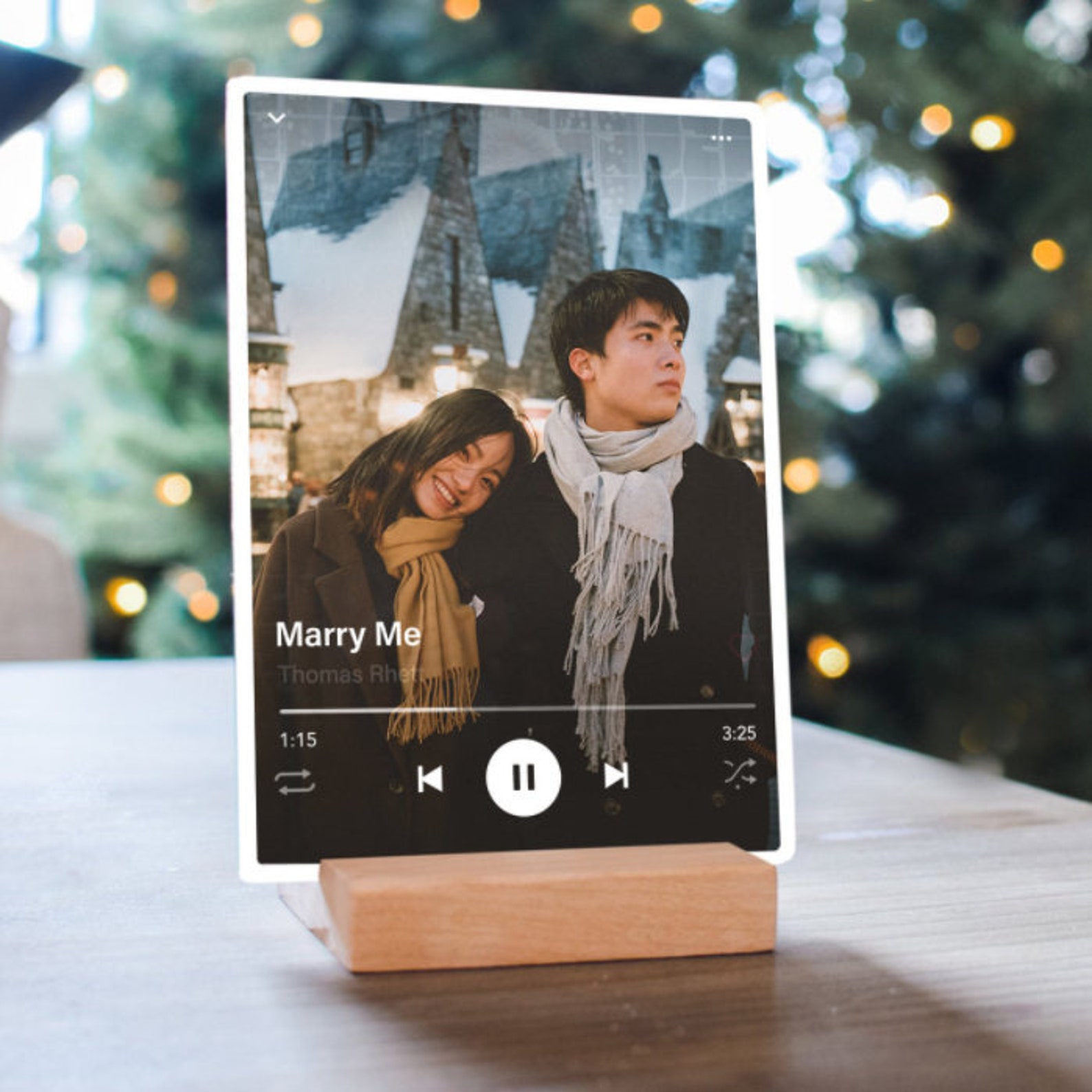 Cadre Spotify en bois/SaintValentin Spotify Frame/Wooden