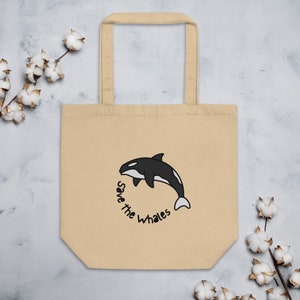 Save The Whales Eco Tote Bag