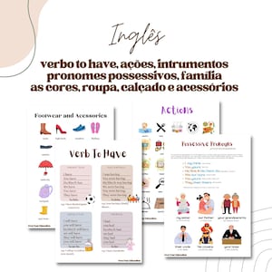 Inglês A1, inglês 4. ano, matéria inglês 5.ºano, verbos e vocabulário inglês, fichas informativas de inglês