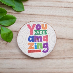 Magnet, Inspirational Magnets, Inspirational Quotes, Encouraging Gifts, Fridge Magnets Boho, Encouraging Quotes, Wooden Magnets, gift idea