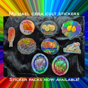 Holographic Vinyl Michael Cera Weird Stickers Corn Dog (Spicy Romantic Gifts)