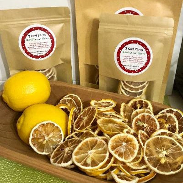 Dehydrated Lemon Slices Made Fresh Cocktail Garnish Mocktails Tea Mixology Infusion Hostess Christmas Gifts
