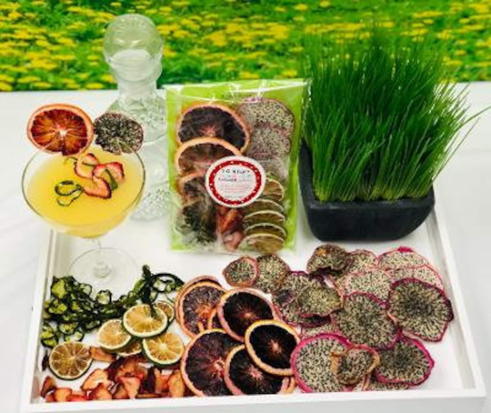 25 Piece Dried Fruit Cocktail Garnish Dragon Fruit Blood Etsy