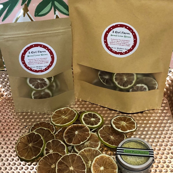 Dehydrated Dried Lime Slices Cocktail Garnish Mocktails Tea Water Infusion  Aromatic Scents Vacation Bar Mixology Bulk options