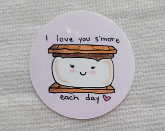 Ik hou van je S'more elke dag sticker