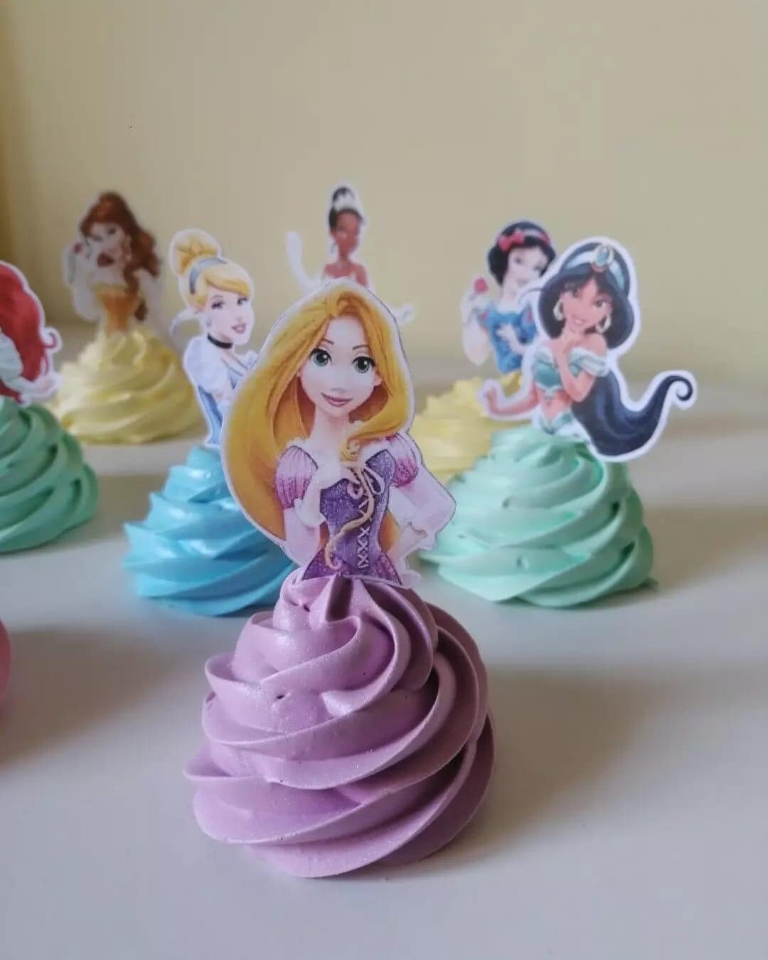 12 Meringue Cake Toppers Princesses Etsy