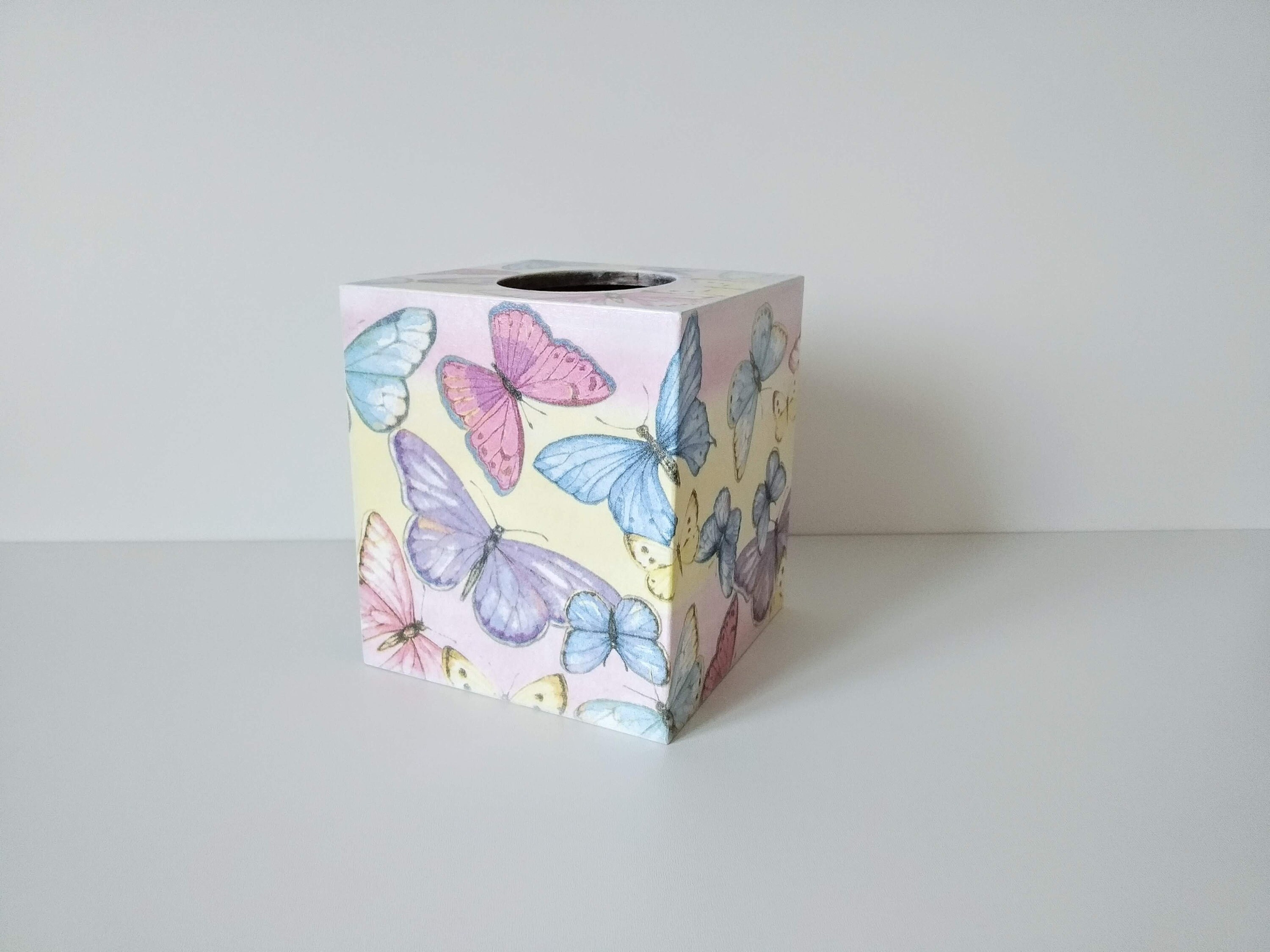 Soporte de caja de tejido cuadrado para el baño caja de | Etsy