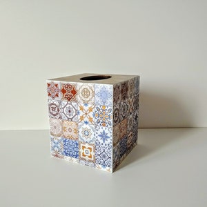 Soporte de caja de pañuelos para cocina, cubo de cubierta de caja de pañuelos, adorno escandinavo, servilletero cuadrado de madera para el comedor, regalo navideño