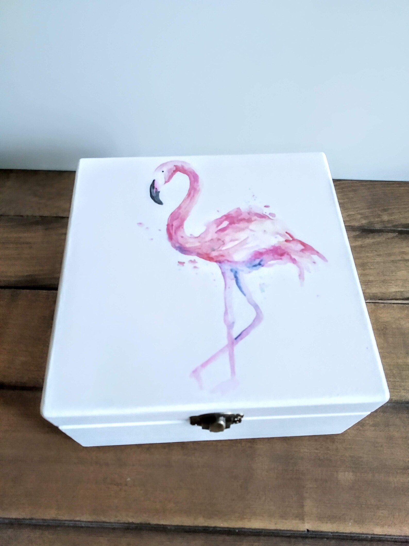 Jewelry Boxbox Pink Flamingo flamingo Decorwhite Box Etsy