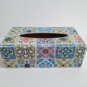 Cubierta de caja de pañuelos rectangular verde para baño, almacenamiento de servilletas, soporte de caja de pañuelos de madera para cocina, regalo de compromiso, decoración en comedor