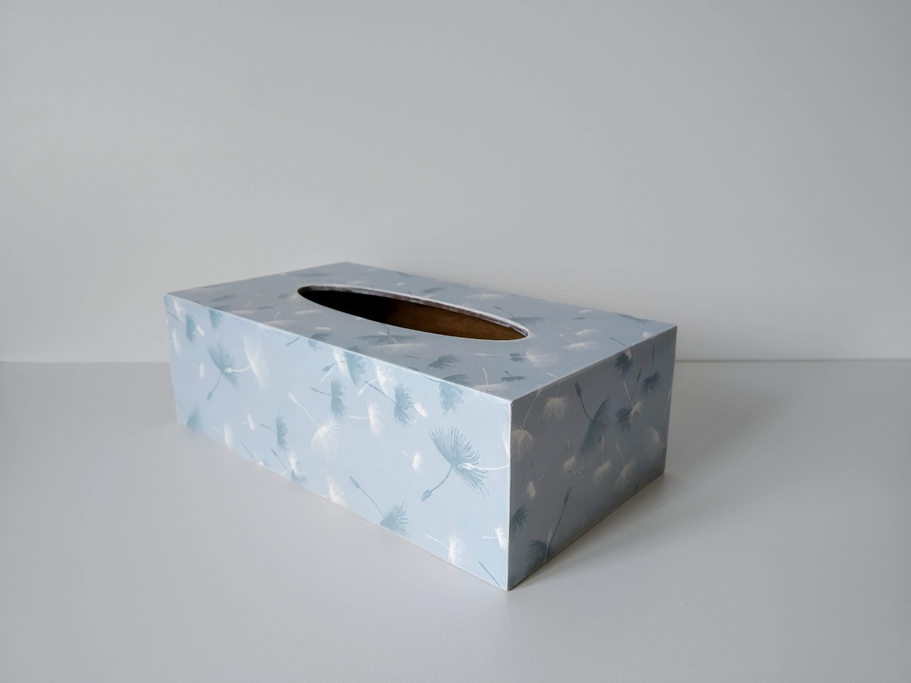 Tissue box cover rectangular sky blue for Bathroomnapkin Etsy