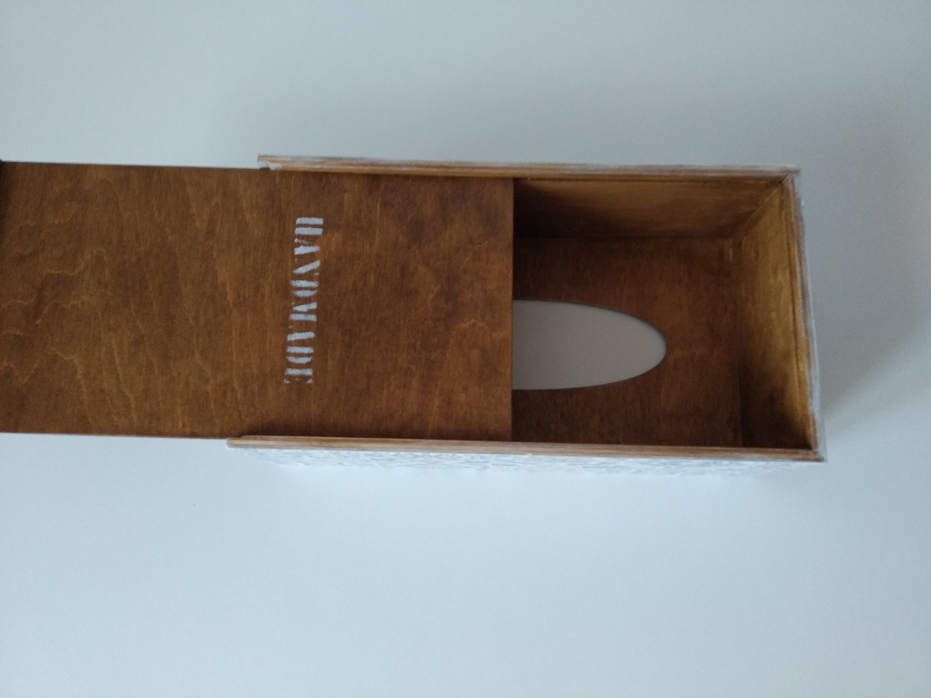 White tissue box holder rectangular for kitchenwooden tissue Etsy