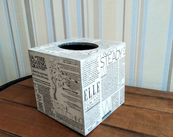 White tissue box holder for kitchen,wooden square napkin holder for dining room,tissue box cover cubic,dispenser with bottom