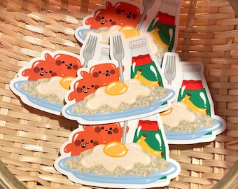 Longsilog Sticker Spamsilog | Silog Series | Filipino Sticker | Glossy Sticker | Water ...