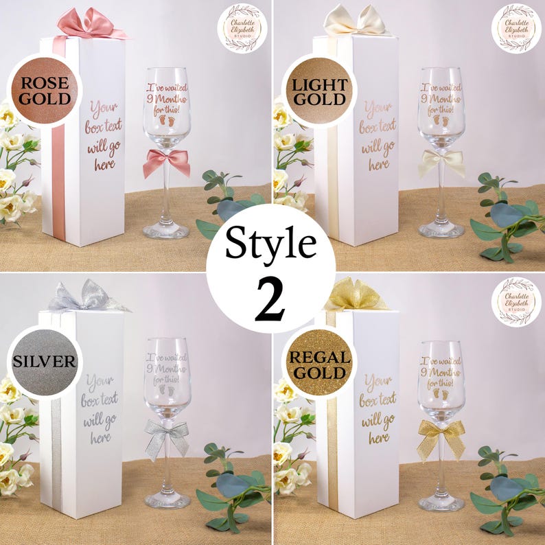 I've Waited 9 Months For This CHAMPAGNE / Prosecco Glass + Optional Gift Box, New Mummy Gift, Pregnancy Gift, Baby Shower, New Baby image 3