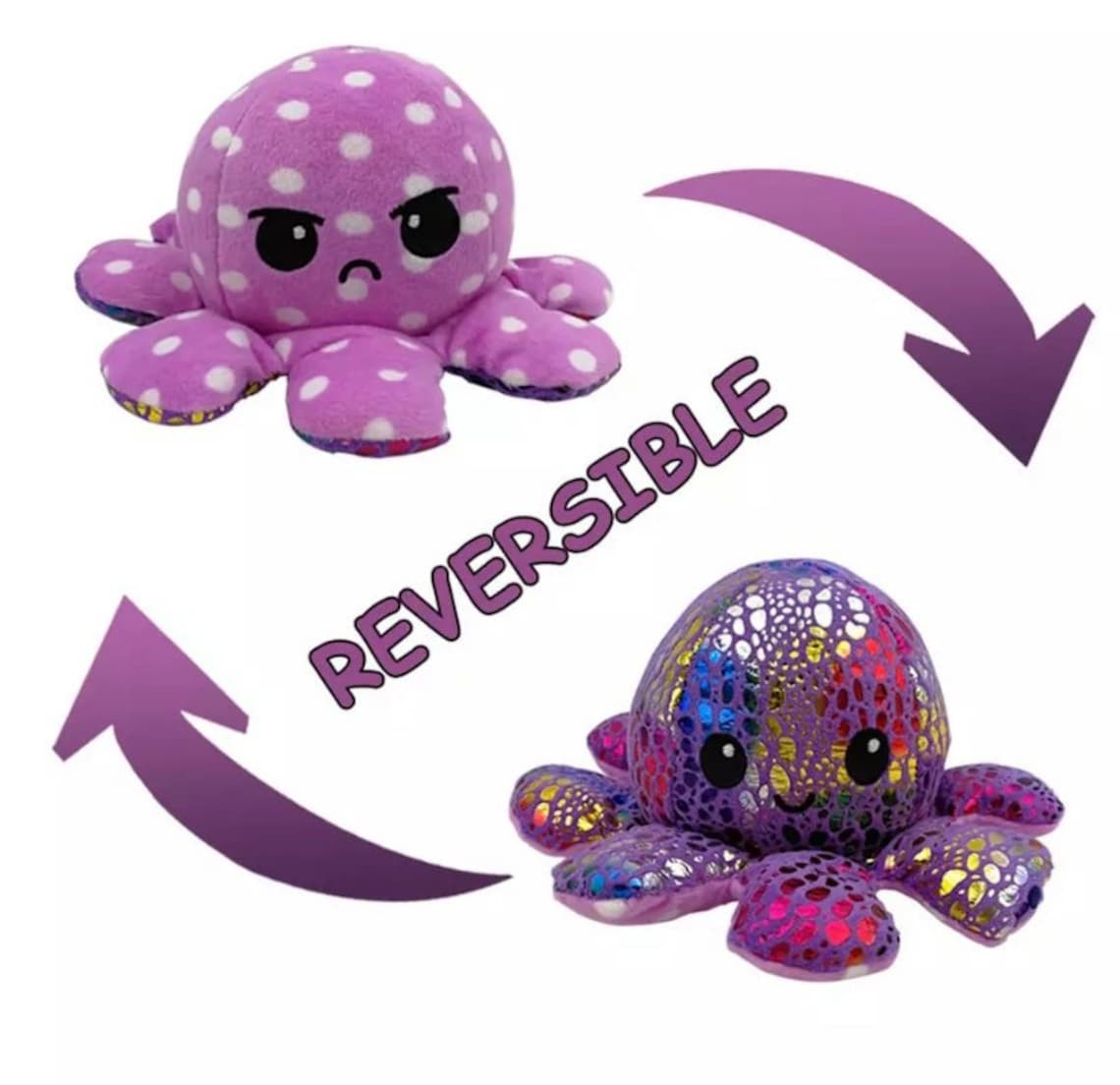 Mood Octopus Octopus Flip Toy Reversible Octopus Toy UK Etsy